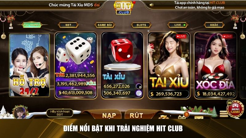 Giao diện Hit Club